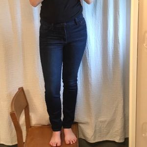 Joe’s high rise skinny dark wash